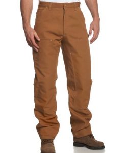 carhartt men's double front duck utility work dungaree b01,carhartt brown