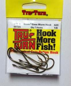 tru turn brute bass worm hook 7 pk.