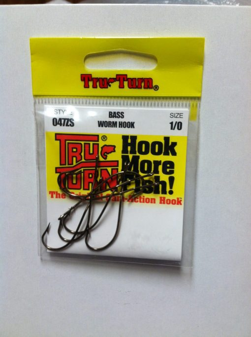 tru turn bass worm hook 7 pk.