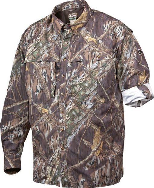 drake est l/s camo vented wingshooter's shirt