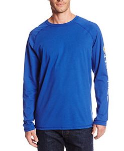 carhartt men's force cotton delmont sleeve graphic t-shirt nautical blue