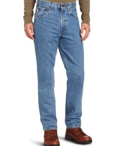 carhartt men's traditional fit five pocket tapered leg b18