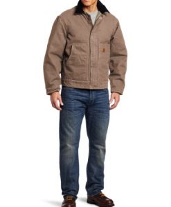 carhartt men's sherpa lined sandstone dearborn jacket mushroom