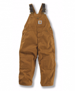 carhartt child's duck washed bib overall