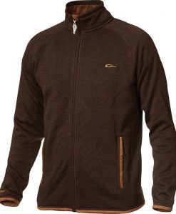 drake heritage knitted fleece full zip