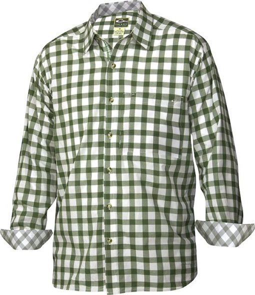 drake accented gingham cotton shirt