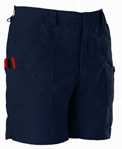 aftco bluewater m01l long traditional fishing shorts - navy blue -