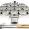 big green egg stainless mini-burger slider basket with detachable handle