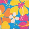 jellybean groovy hibiscus rug