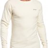 carhartt men's big & tall heavyweight cotton thermal crewneck top, natural