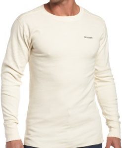 carhartt men's big & tall heavyweight cotton thermal crewneck top, natural