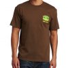 john deere men's vintage tm jersey tee, brown,