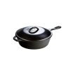 Lodge Logic 10.25" 3.2 Quart Cast Iron Covered Deep Skillet #L8CF3