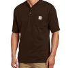 carhartt men's shortsleeve workwear henley t-shirt