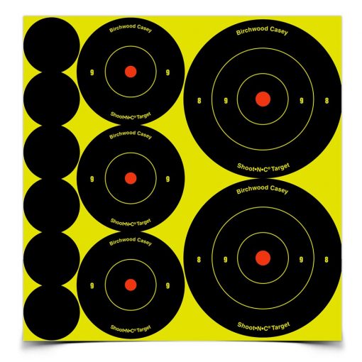 birchwood casey shoot•n•c ass't 1", 2", 3" bull's-eye, targets