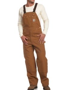 carhartt men's big & tall duck bib overalls unlined r01,brown