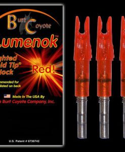 burt coyote lumenok lighted gold tip nock 3 pk.