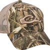 drake mesh-back raised logo camo cap