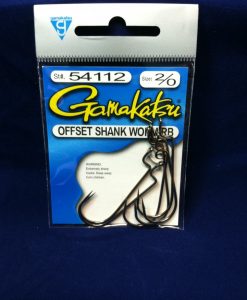 gamakatsu offset shank worm-round bend 6 pk.