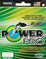 PowerPro Braided Spectra Fiber Microline 20lb. Test/6 lb. Dia./ 300 Yds. (Moss Green)