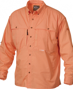 Drake Men's Long Sleeve Cotton Wingshooter's Shirt W/ Staycool Fabric