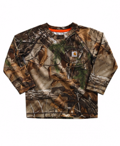 Carhartt Boys' Force Performance Camo Raglan Pocket Tee