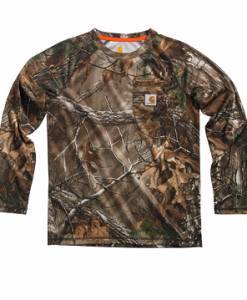 Carhartt Boys' Youth Force Performance Camo Raglan Pocket Tee