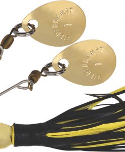 HILDEBRANDT NUGGET SPINNER BAIT GOLD BLADE BLACK YELLOW SKIRT