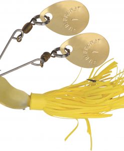 HILDEBRANDT NUGGET SPINNER BAIT GOLD BLADE YELLOW SKIRT