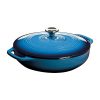 Lodge Logic 3.6 Qt. Blue Enameled Cast Iron Covered Casserole #EC3CC33