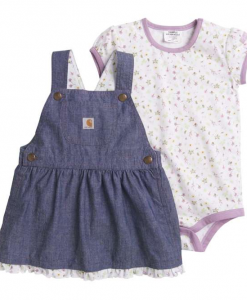 Carhartt Girls' Chambray Jumper Set