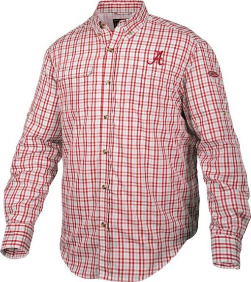 Drake Men's Alabama Gingham Plaid Wingshooter's L/S Shirt