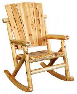 Rocker Chair Single Aspen Log