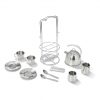 Melissa & Doug Stainless Steel Tea Set and Storage Stand