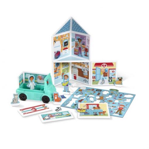 Melissa & Doug Magnetivity Magnetic Building Play Set - Draw & Build House