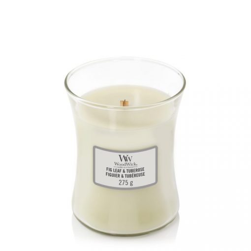 WoodWick Fig Leaf & Tuberose Medium Candle