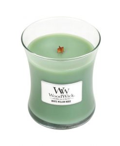 WoodWick White Willow Moss Medium Candle