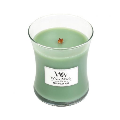 WoodWick White Willow Moss Medium Candle