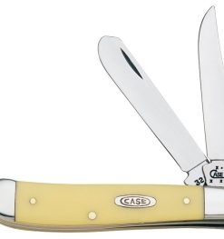 CASE 00029 Folding Pocket Knife 2-Blade Yellow Handle