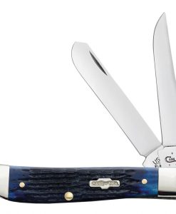 Case Knife Rogers Corn Cob Jig Blue Bone Mini Trapper #02838