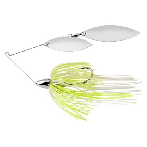 War Eagle Double Willow Spinnerbait - 3/8 Oz White Chartreuse #WE38NW45