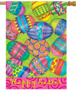 Briarwood Lane Easter Eggs House Flag #H00786