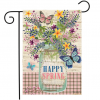 Briarwood Lane Happy Spring Mason Jar Garden Flag #GFBL-G01213