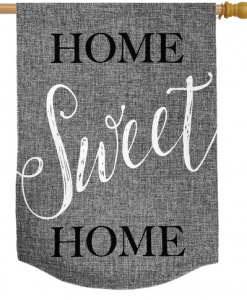 Briarwood Lane Home Sweet Home Burlap House Flag #HFBL-H01264