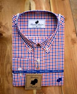 American Strutter Men's Gameday Gingham Button Down Shirt