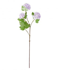 K&K Interiors 28" Purple Snowball Hydrangea Stem - 3 Bloom Spray #13411A-PU