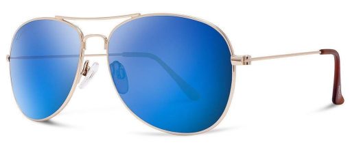 Abaco Avery Gold Blue Mirror