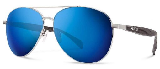 Abaco Burton Silver Deep Blue Mirror