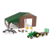 Tomy 1:32 Shed John Deere Tractor Wagon with Animals