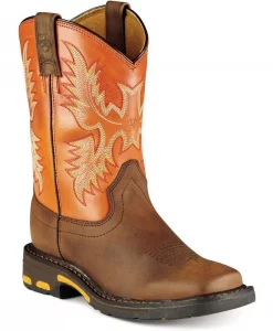 Ariat Youth Workhog Western Boots - Earth/Brick #100078373